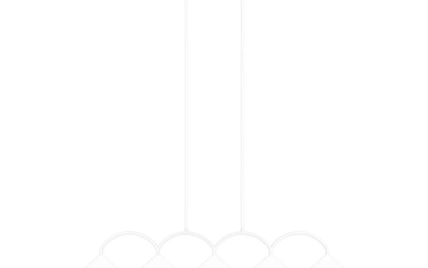 Curve Taklampa 165cm Vit