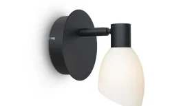 Cut Vägglampa Svart/Opalglas