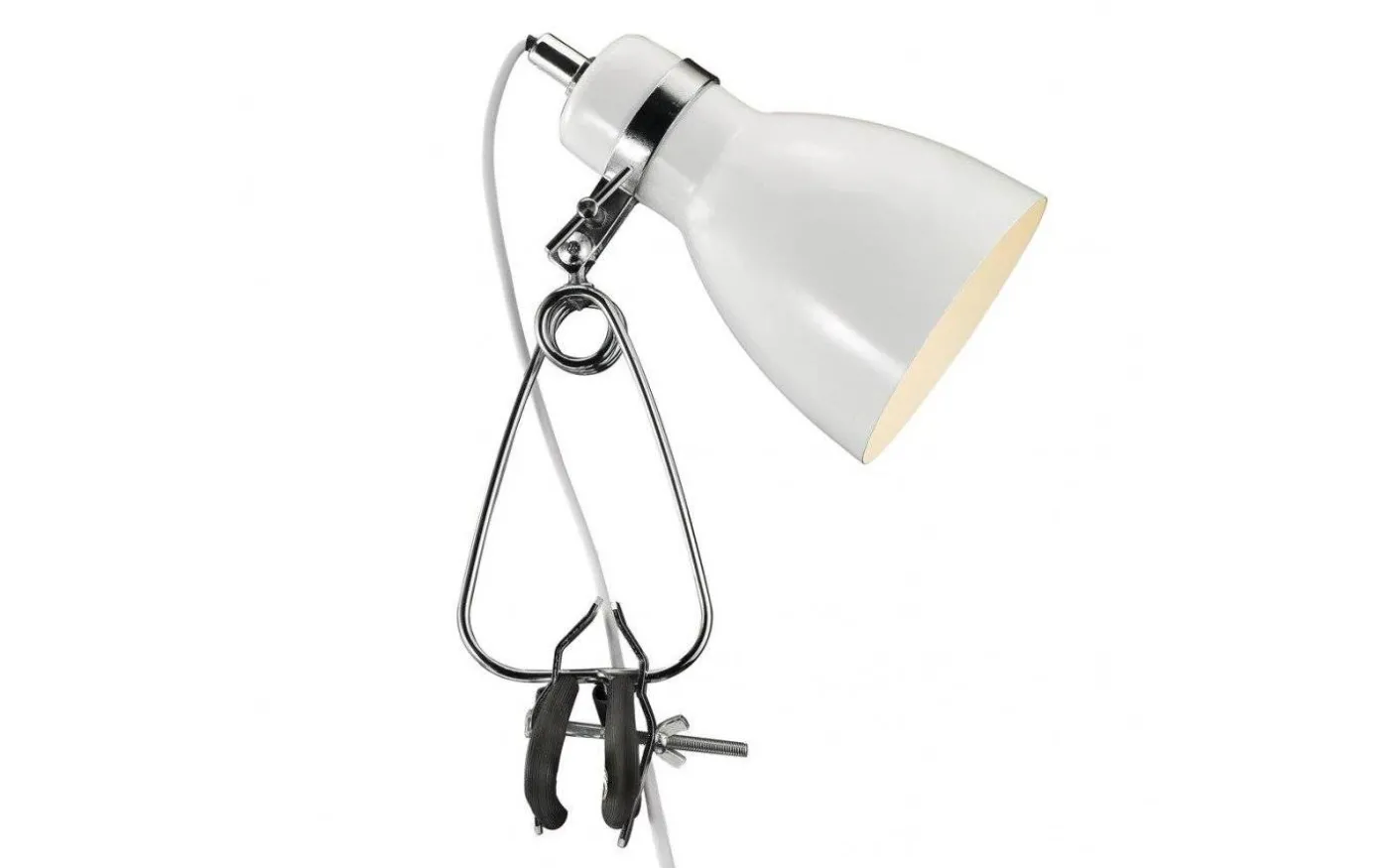 Cyclone Klämspot 27cm E14 Vit