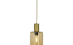 Cylinder Fönsterlampa 9cm Mässing/Amber