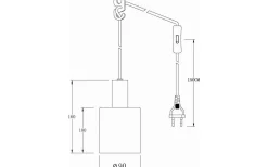Cylinder Fönsterlampa 9cm Mässing/Amber