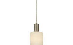 Cylinder Fönsterlampa 9cm Stål/Opal