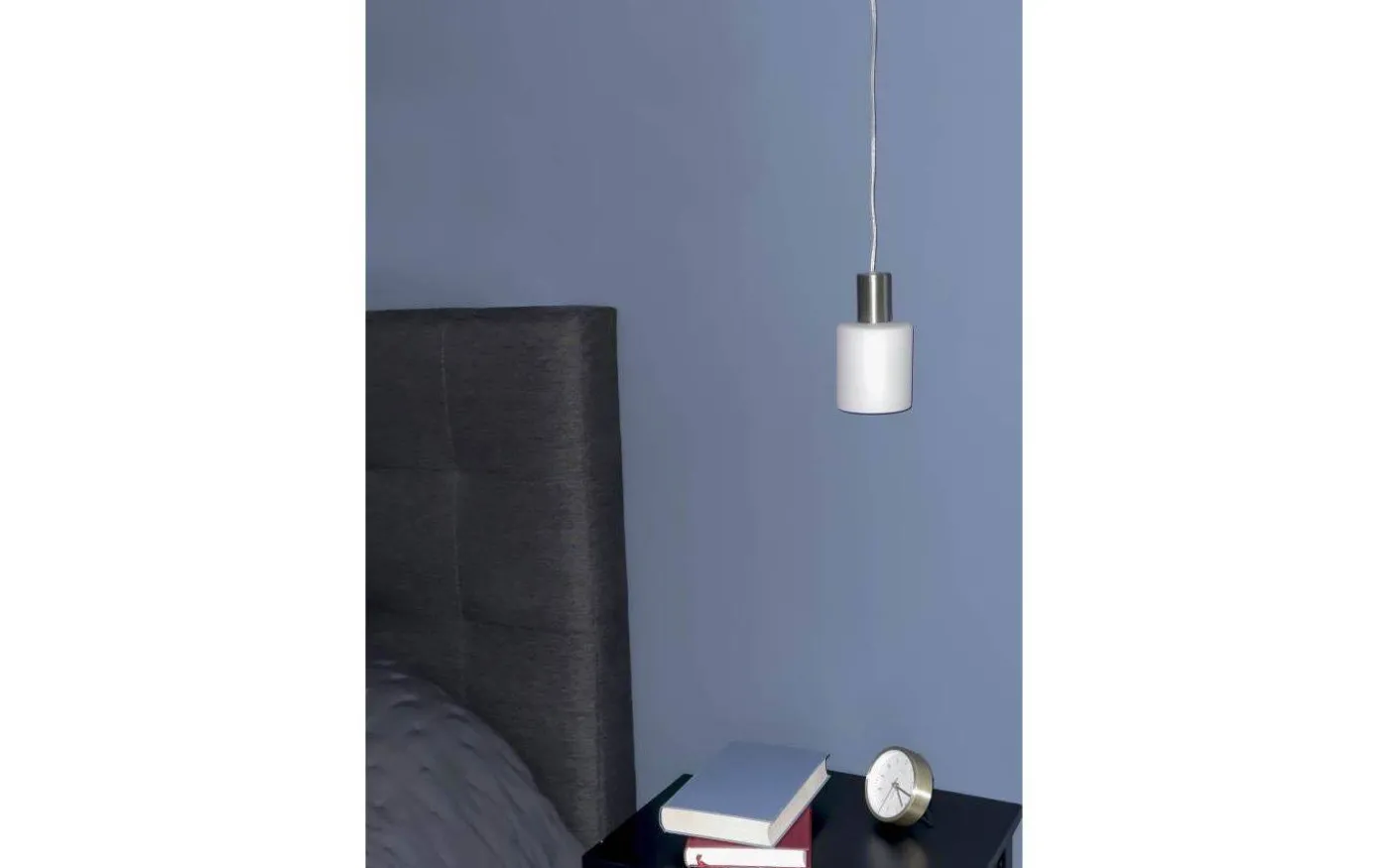 Cylinder Fönsterlampa 9cm Stål/Opal