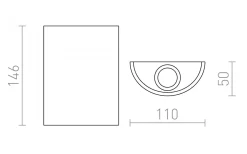 Daffy Vägglampa Svart LED 6W 3000K