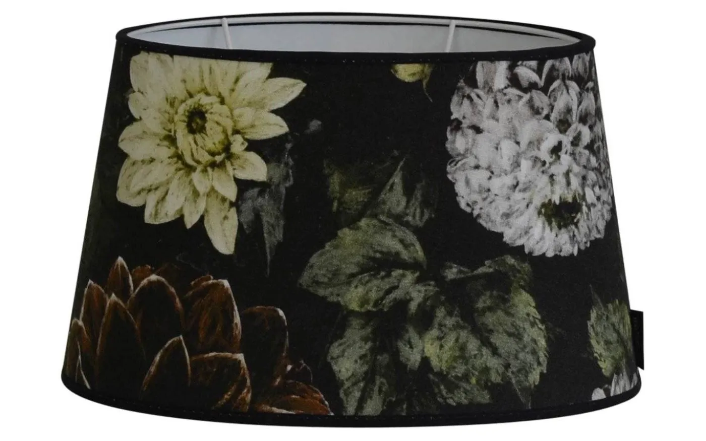 Dahlia Noir Lampskärm Oval 20cm Svart