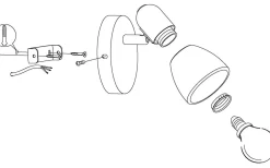 Dakar Vägglampa Nickel