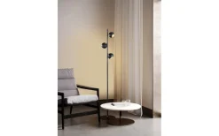 Dakota Golvlampa 3xG9 matt svart/guld