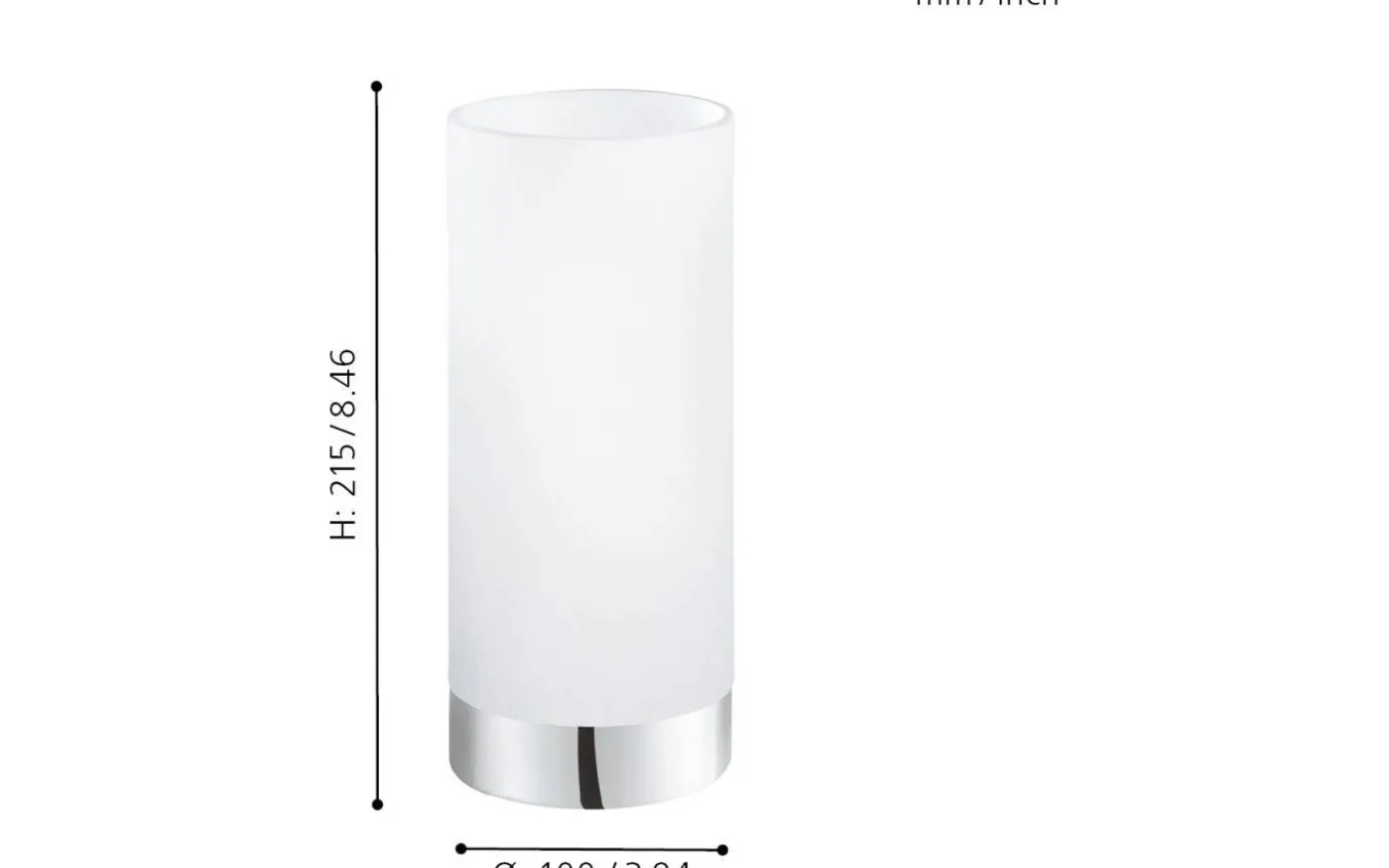 Damasco Bordslampa 22cm Krom