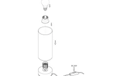 Damasco Bordslampa 22cm Krom