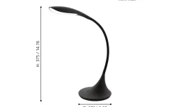 Dambera Skrivbordslampa 38cm LED 3000K 4,5W Svart
