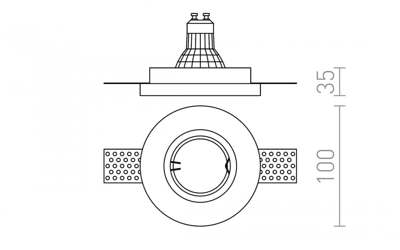 Dandy Spotlight Vit IP65 GU10