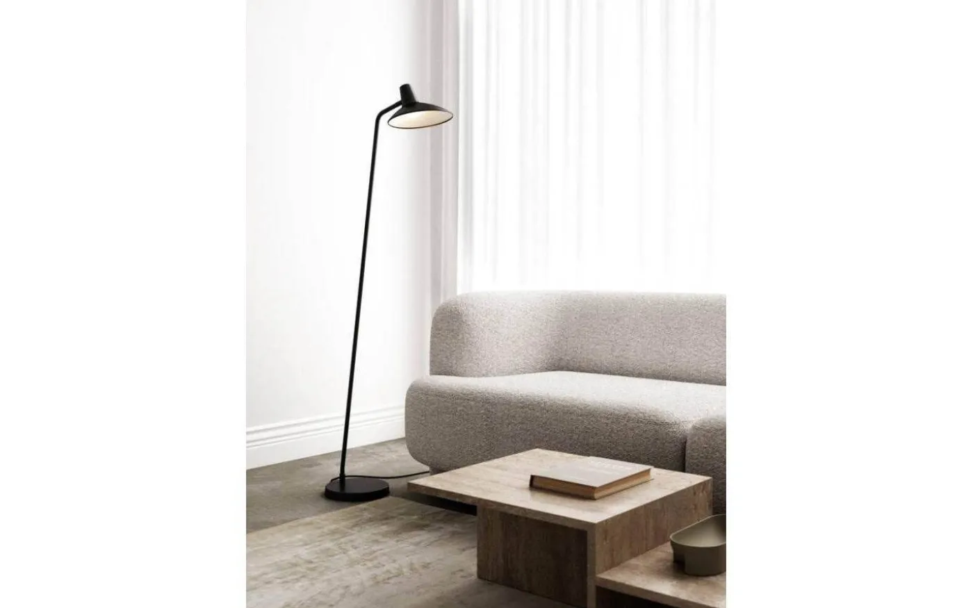 Darci Golvlampa 143cm Svart