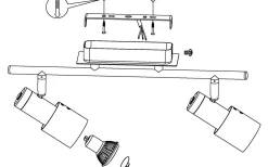 Davida Takspotlight 39cm GU10 LED 3000K 2x5W Vit