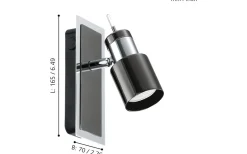 Davida Vägglampa LED 3000K 4,6W Nickel/Svart