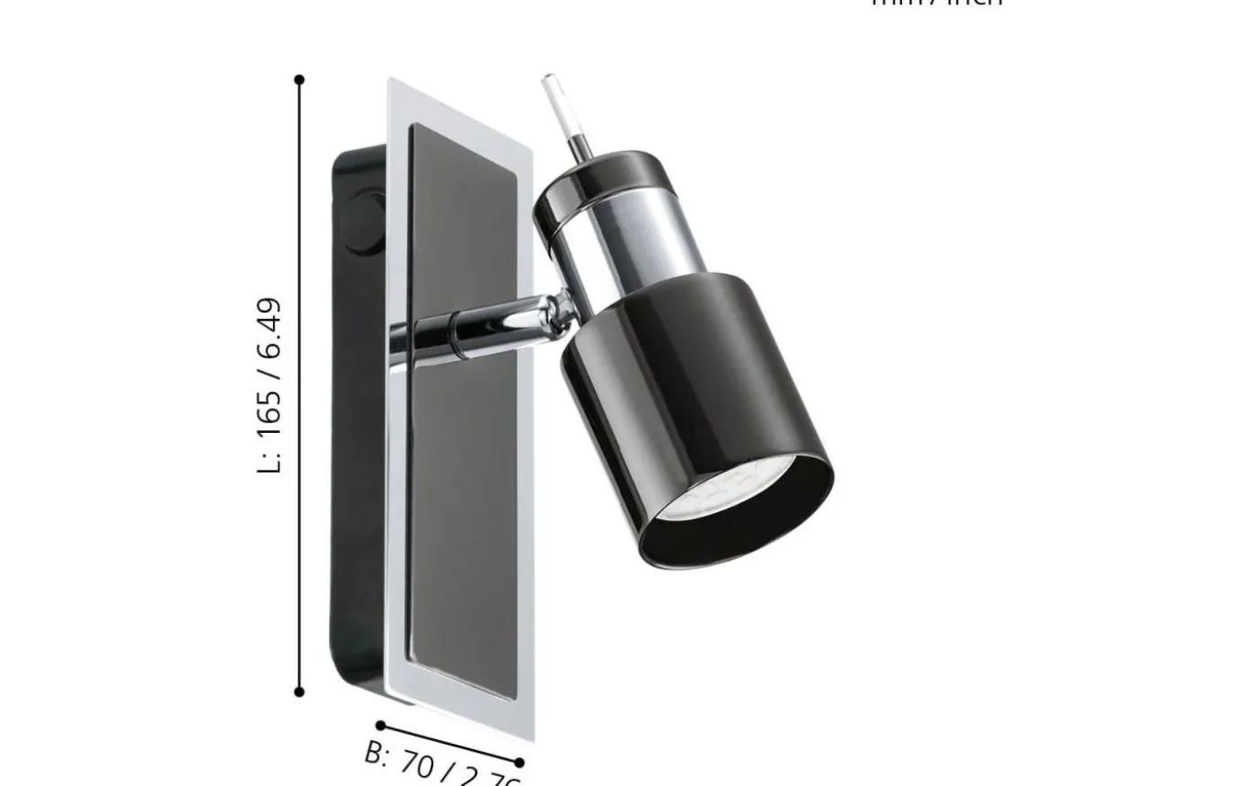Davida Vägglampa LED 3000K 4,6W Nickel/Svart