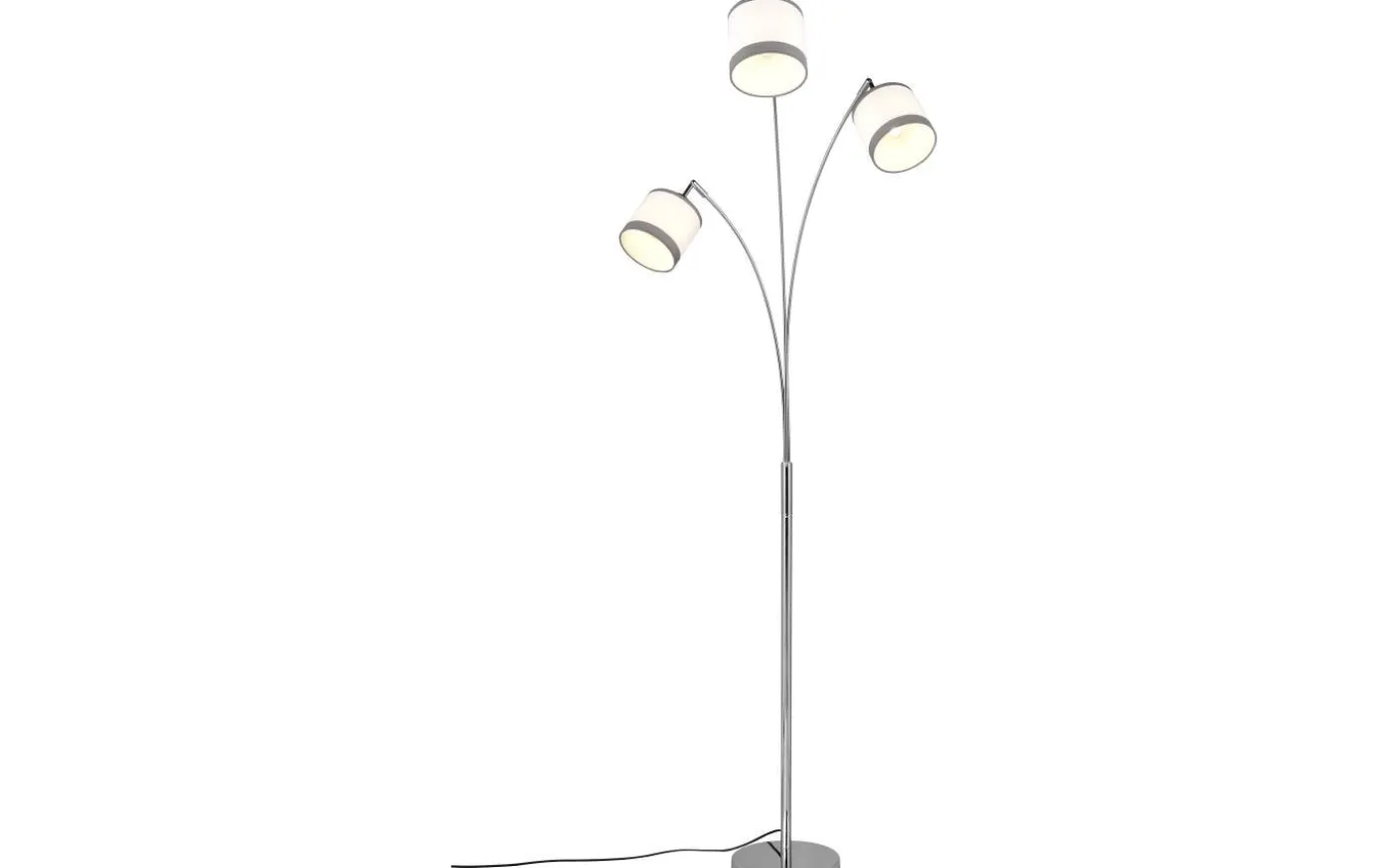 Davos Golvlampa 3-delad E14 krom/vit