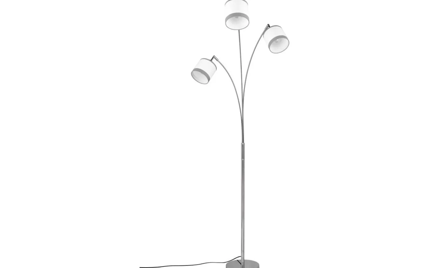 Davos Golvlampa 3-delad E14 krom/vit