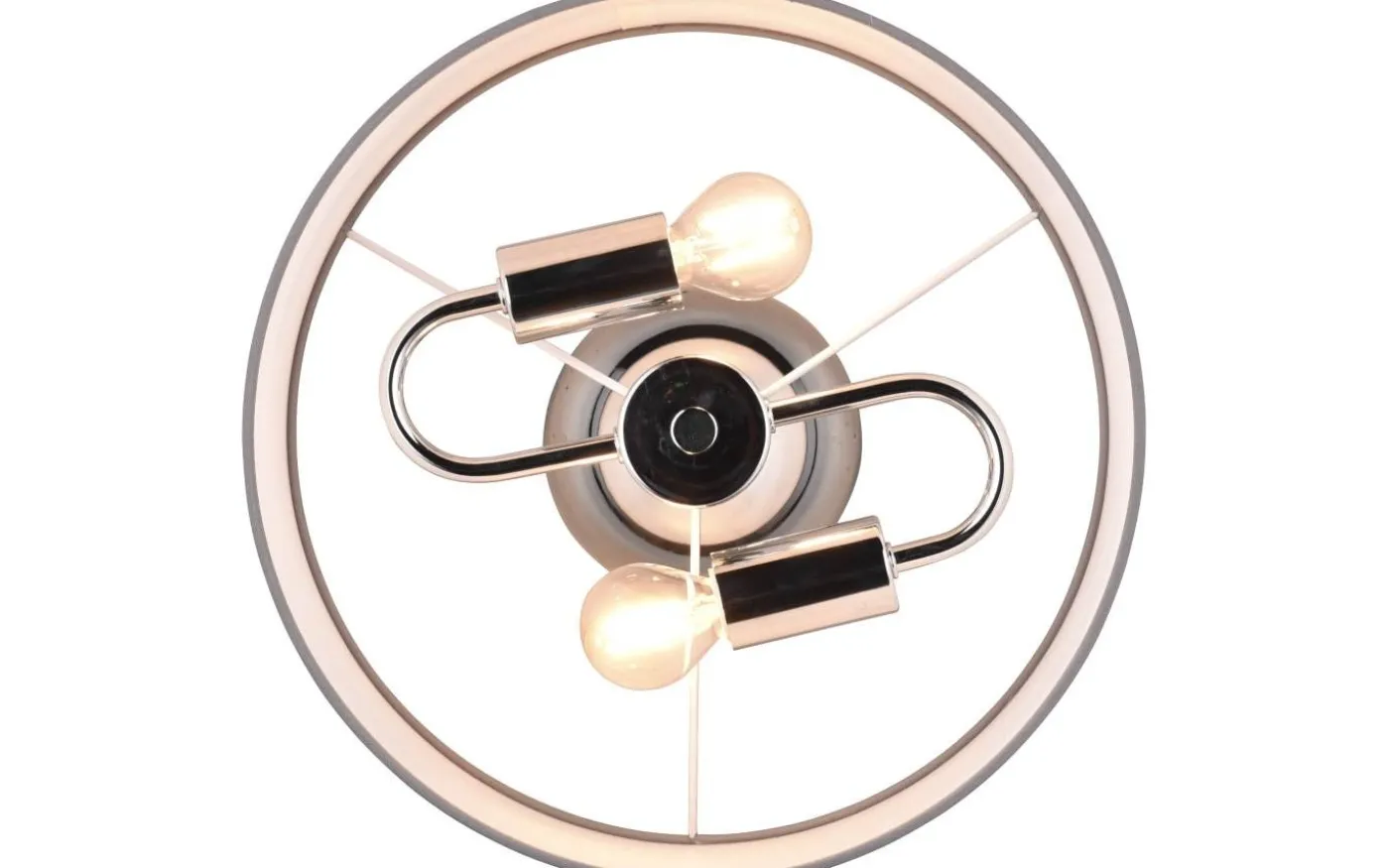 Davos Plafond 30cm 2xE14 krom/vit