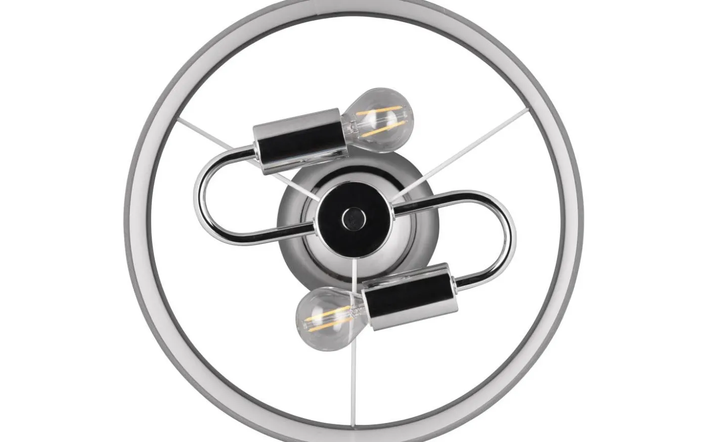 Davos Plafond 30cm 2xE14 krom/vit