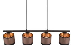 Davos Takpendel 4-delad E14 matt svart/grå