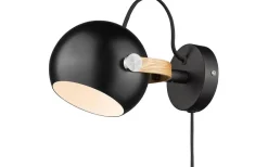 DC Vägglampa Svart/Ek