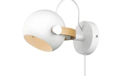 DC Vägglampa Vit/Ek