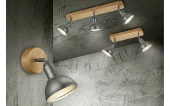 Delhi Spotlight 2-delad E14 antik stål