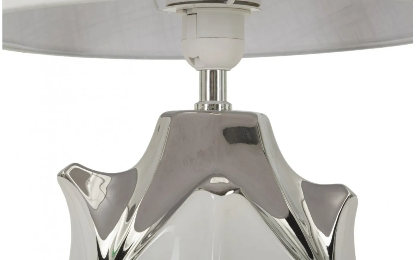 Delta Bordslampa 51cm Silver/Vit