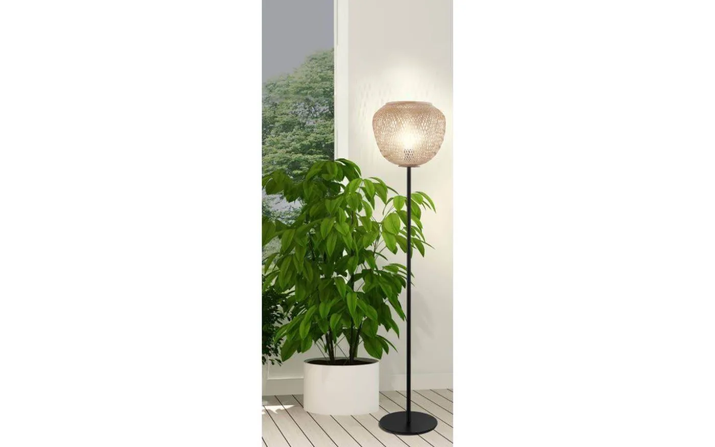 Dembleby Golvlampa 150cm Natur/Svart
