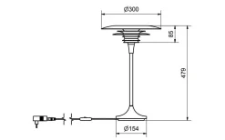Diablo Bordslampa 48cm Svart/Röd