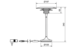 Diablo Bordslampa 35cm Svart/Röd