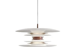 Diablo Taklampa 50cm Mattvit/ Rosé Silver