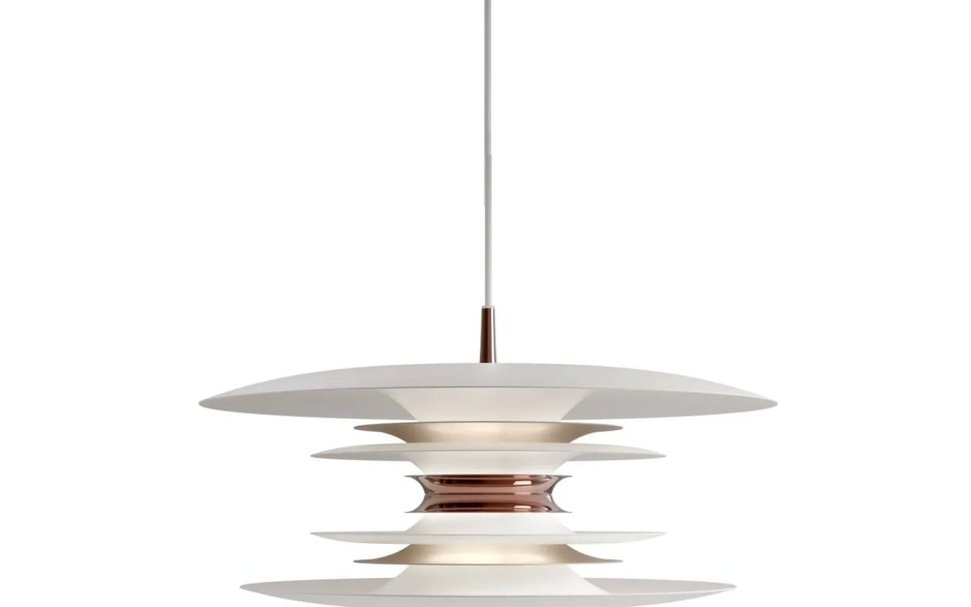 Diablo Taklampa 50cm Mattvit/ Rosé Silver