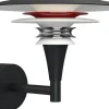 Diablo Vägglampa Mattsvart/Blankröd