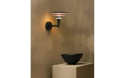 Diablo Vägglampa Mattsvart/Blankröd