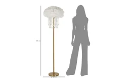 Diamon Golvlampa Fjädrar 165cm Guld