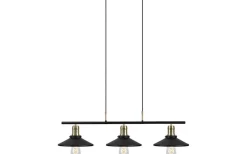 Disc 3 Taklampa 96cm 3xE27 Svart/Borstad Mässing