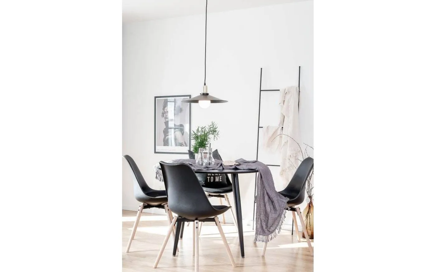 Disc Taklampa 40cm E27 Svart/Borstad Mässing