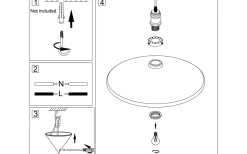 Disc Taklampa 40cm E27 Svart/Borstad Mässing
