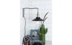 Disc Vägglampa Svart/Mässing