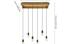 Distaff Taklampa 90cm Svart