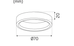 Distansring Hidealite 1202 Möbelspotlight Vit