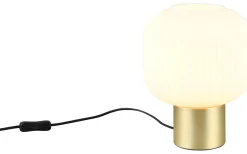 Diva Bordslampa E27 matt mässing/vit