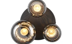 Diva Plafond 3-delad E27 mattsvart/förkromad