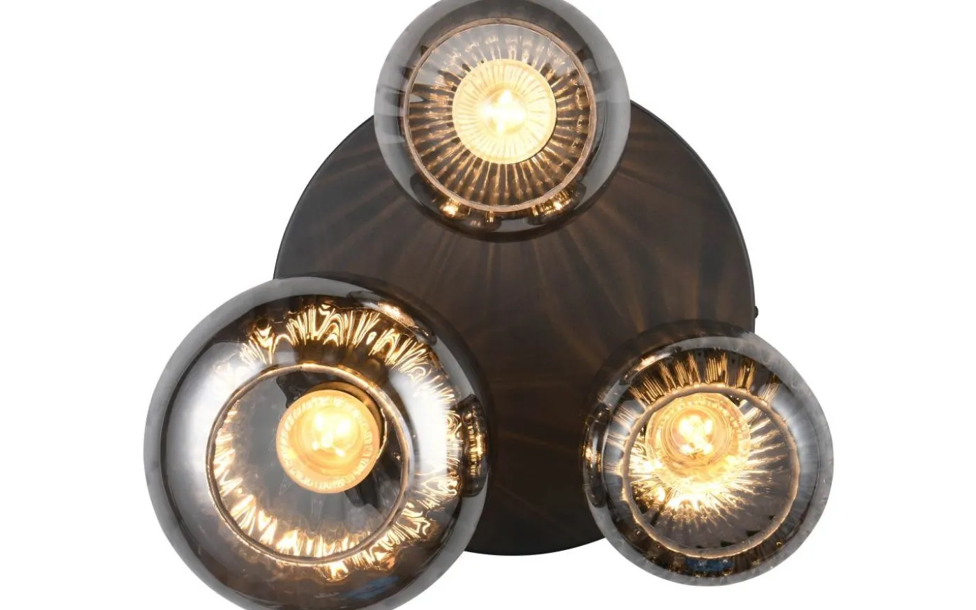 Diva Plafond 3-delad E27 mattsvart/förkromad