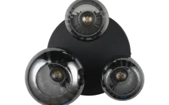 Diva Plafond 3-delad E27 mattsvart/förkromad