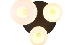 Diva Plafond 3-delad E27 matt mässing/vit