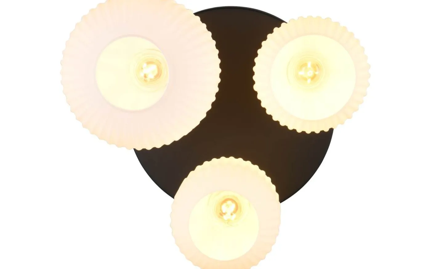 Diva Plafond 3-delad E27 matt mässing/vit