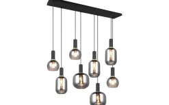 Diva Takpendel 8-delad E27 mattsvart/förkromad