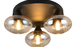 Divina Plafond 3-delad E14 matt svart/bärnsten